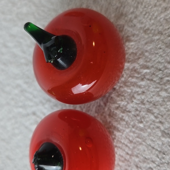 VINTAGE Murano Style Blown Glass Fruit Set - 5pc Centerpiece--Note Condition - Picture 7 of 11